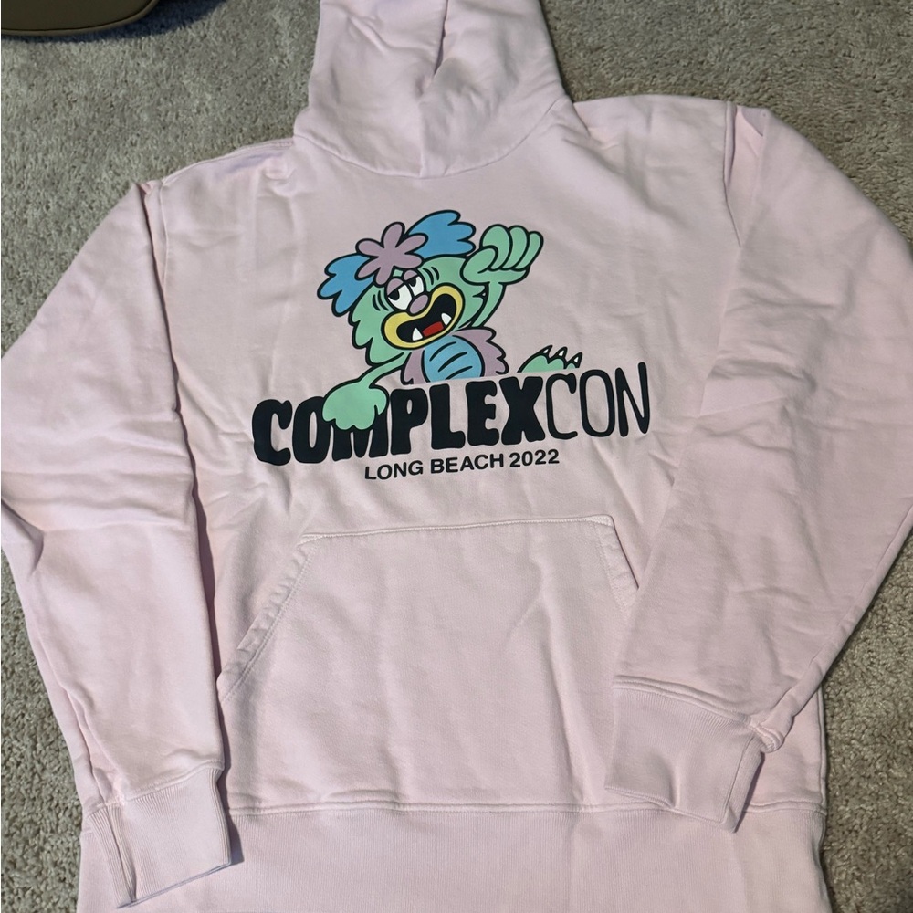 New - Unisex Size M - Pink ComplexCon 2022 Hoodie with Graphic Design